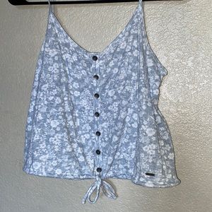 Hollister light blue with white flowers